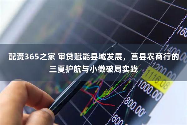 配资365之家 审贷赋能县域发展，莒县农商行的三夏护航与小微破局实践